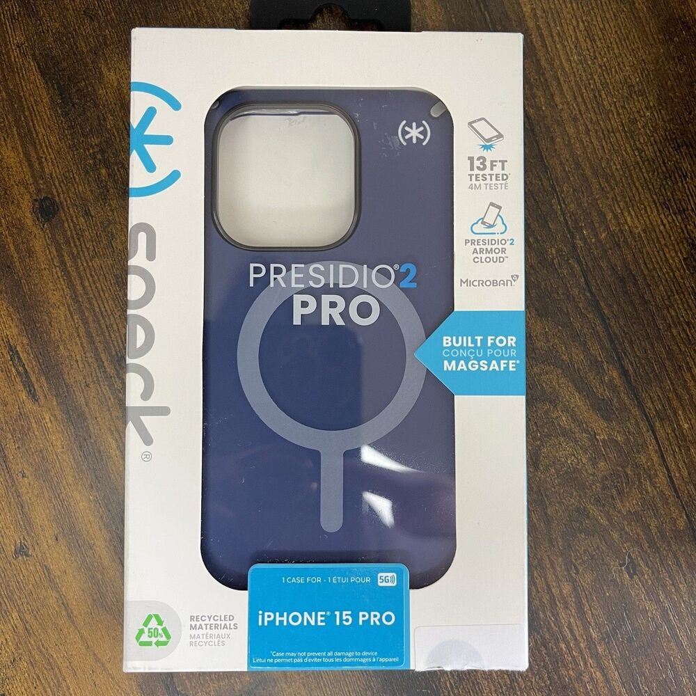 Speck Presidio 2 Pro Case with MagSafe For iPhone 15 Pro Coastal Blue